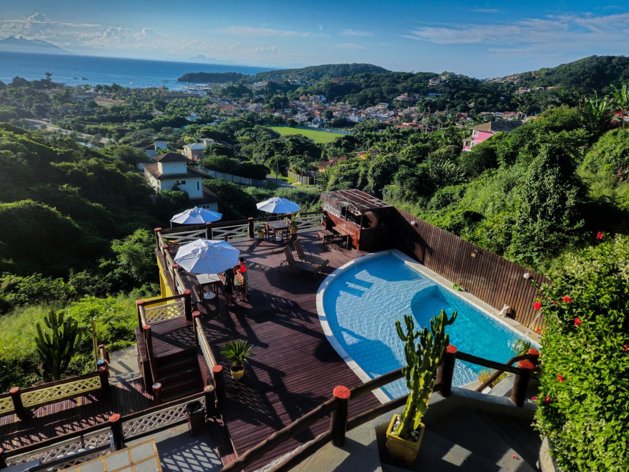 فندق Bella Vista Ocean View Búzios المظهر الخارجي الصورة View of the town from the hotel